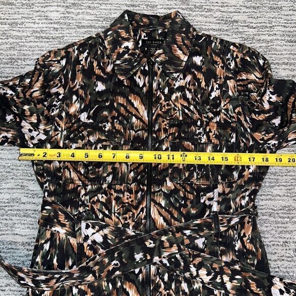 NWT Ted Baker Inniza Urban Camo Print Utility Jacket Khaki Ted Size 1/ Small - Picture 9 of 15